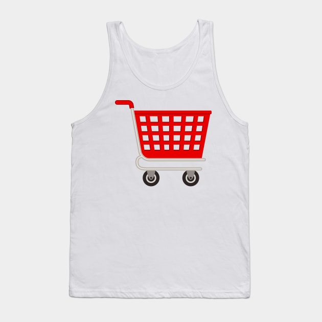 Cute Shopping Cart Tank Top by SWON Design